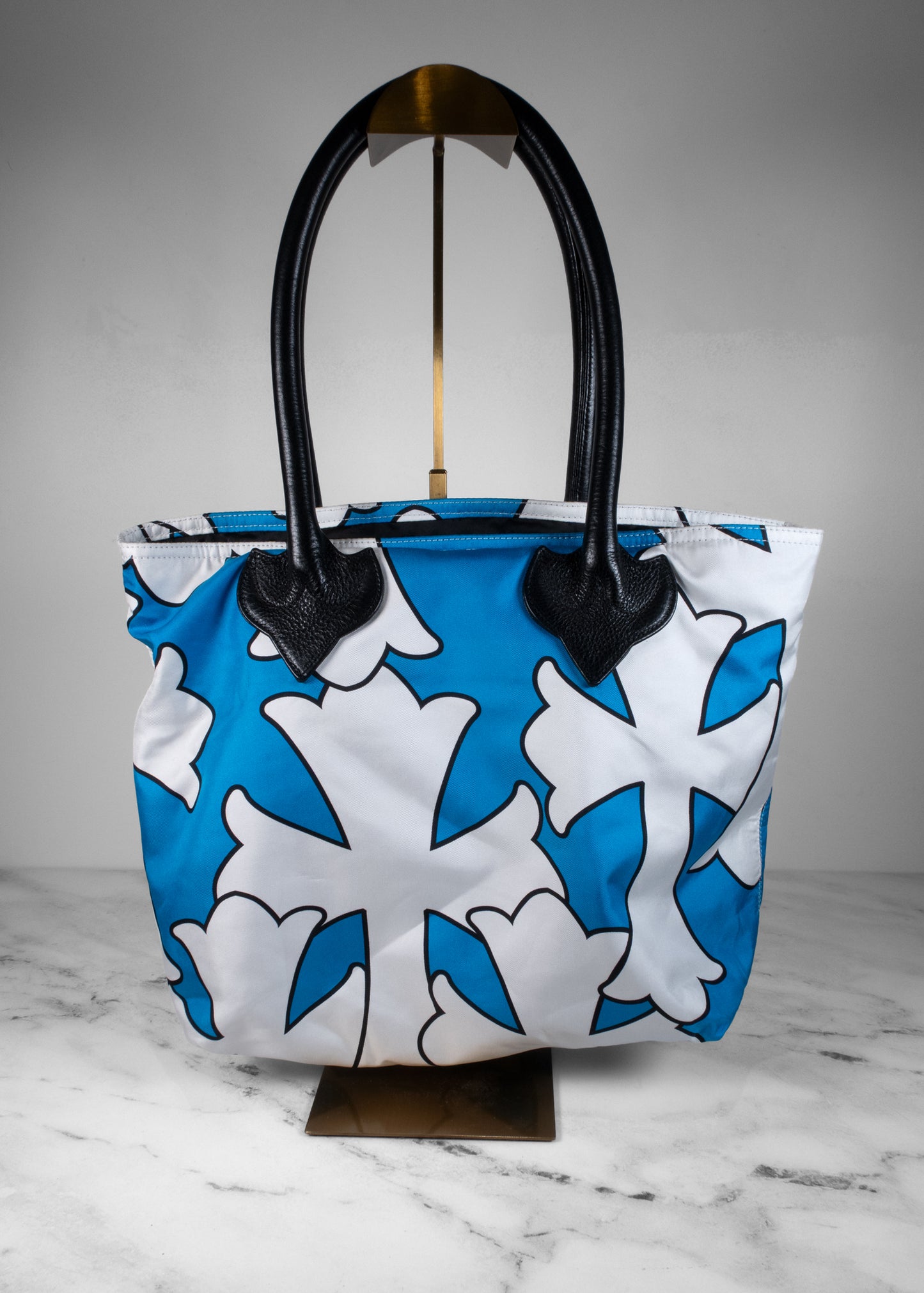 Chrome Hearts Cemetery Cross Print Nylon Tote Bag