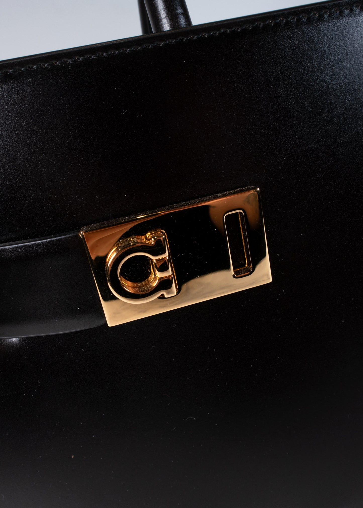 Ferragamo Gancini Buckle Large Top Handle Bag