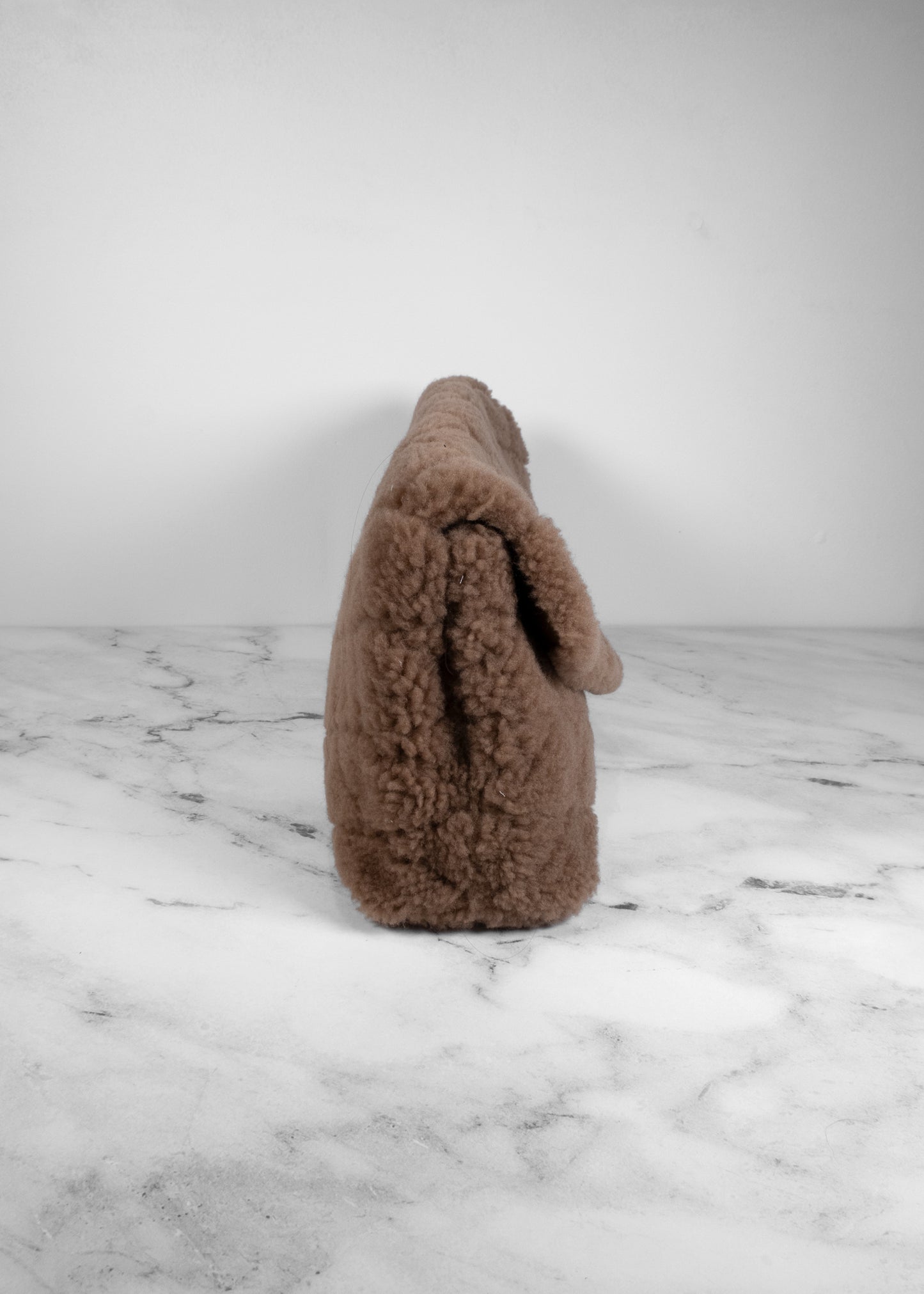 Saint Laurent Sade Large Quilted Shearling Clutch