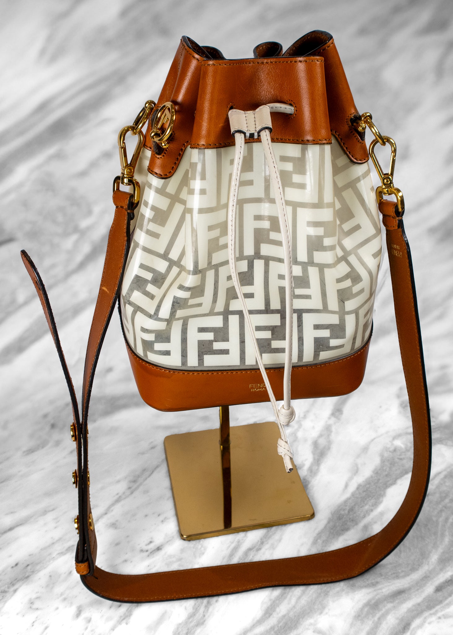 Fendi Zucca Tresor Bucket Bag Fashion Full Circle