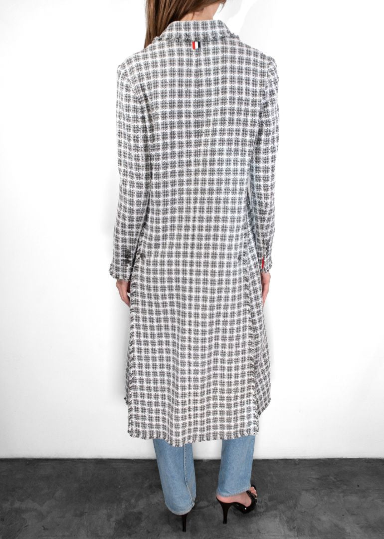 Thom Browne Check-pattern Tweed Coat