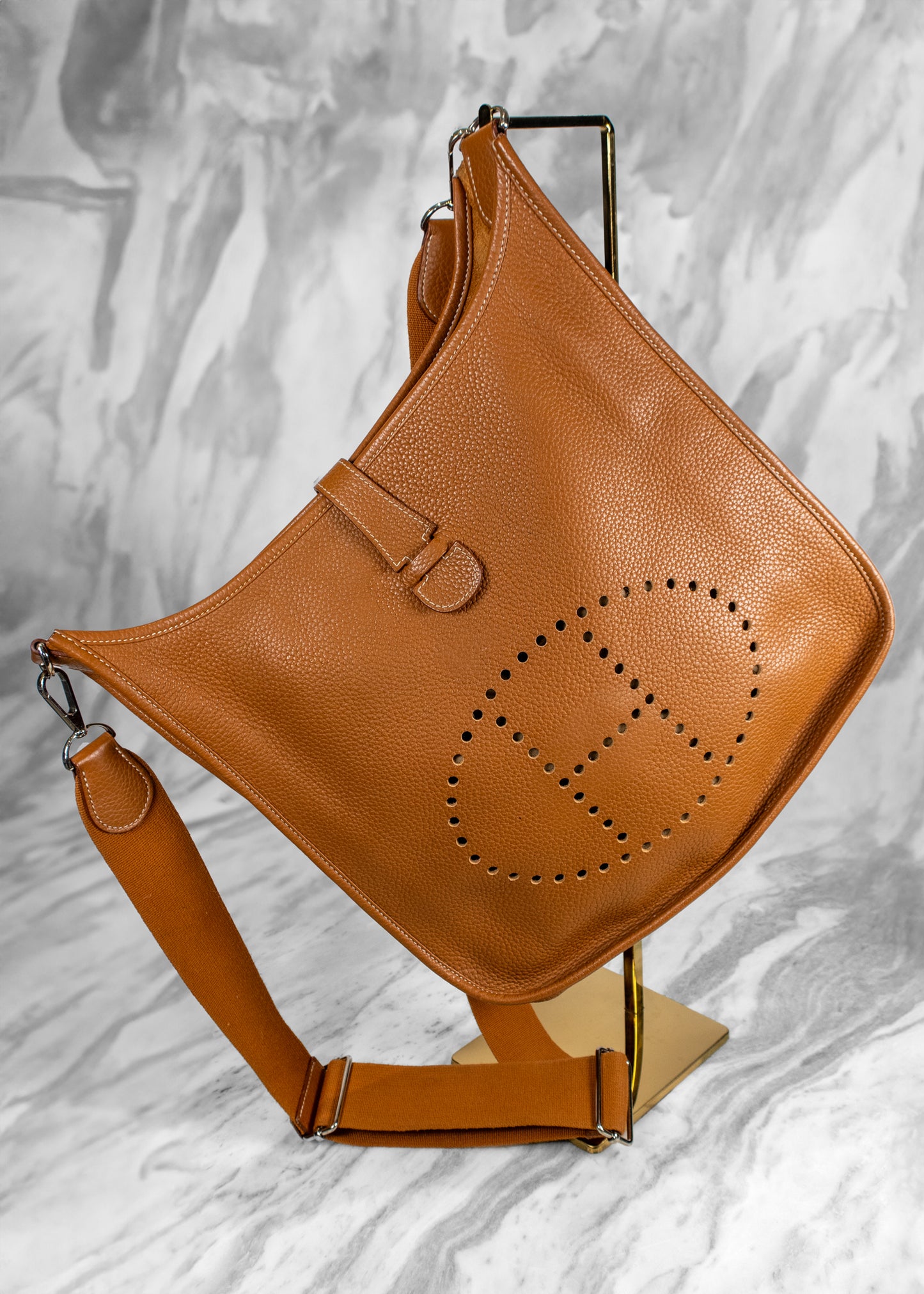 Hermès Vintage Clemence Evelyne Shoulder Bag