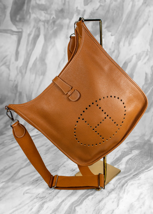 Hermès Vintage Clemence Evelyne Shoulder Bag