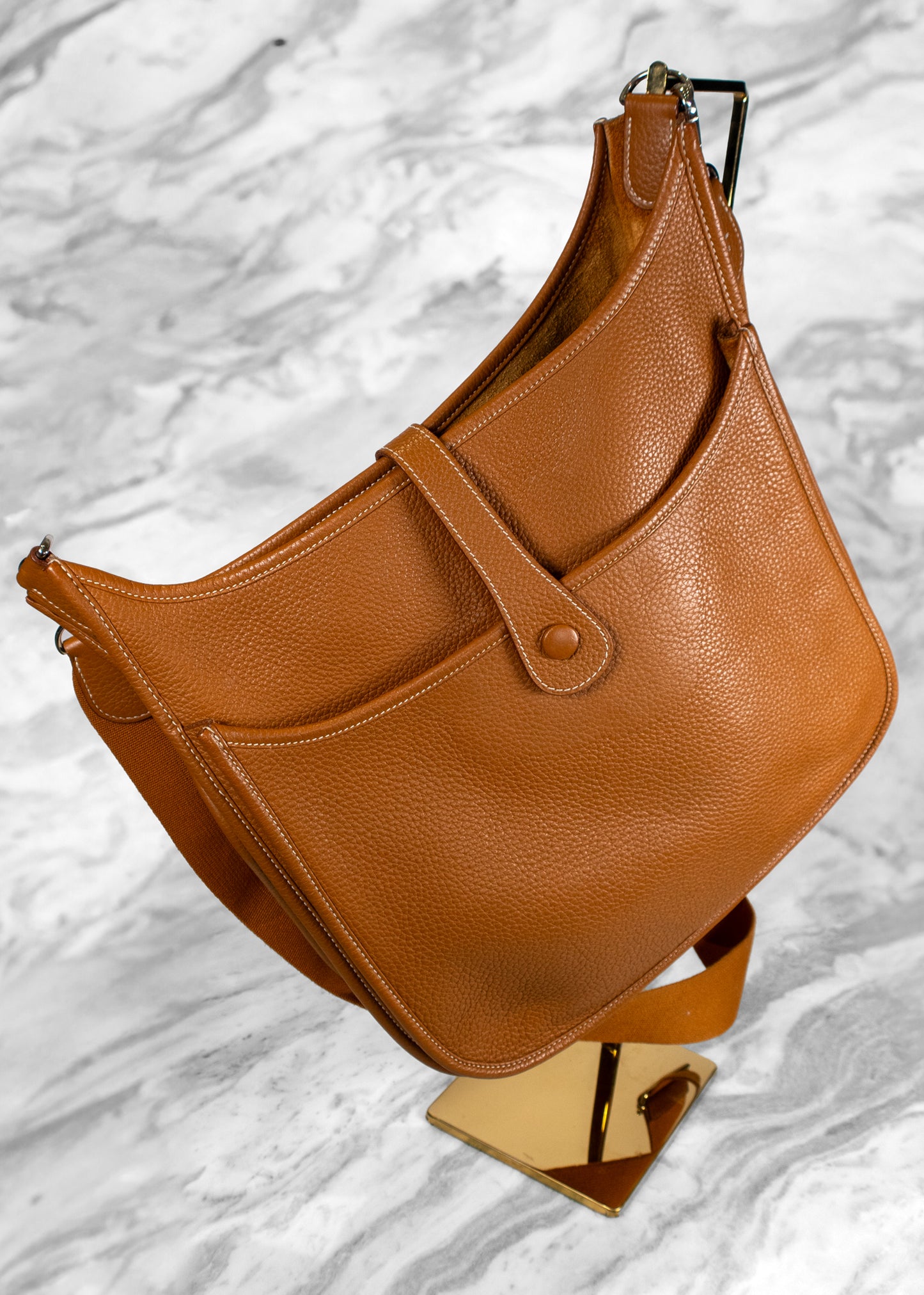 Hermès Vintage Clemence Evelyne Shoulder Bag