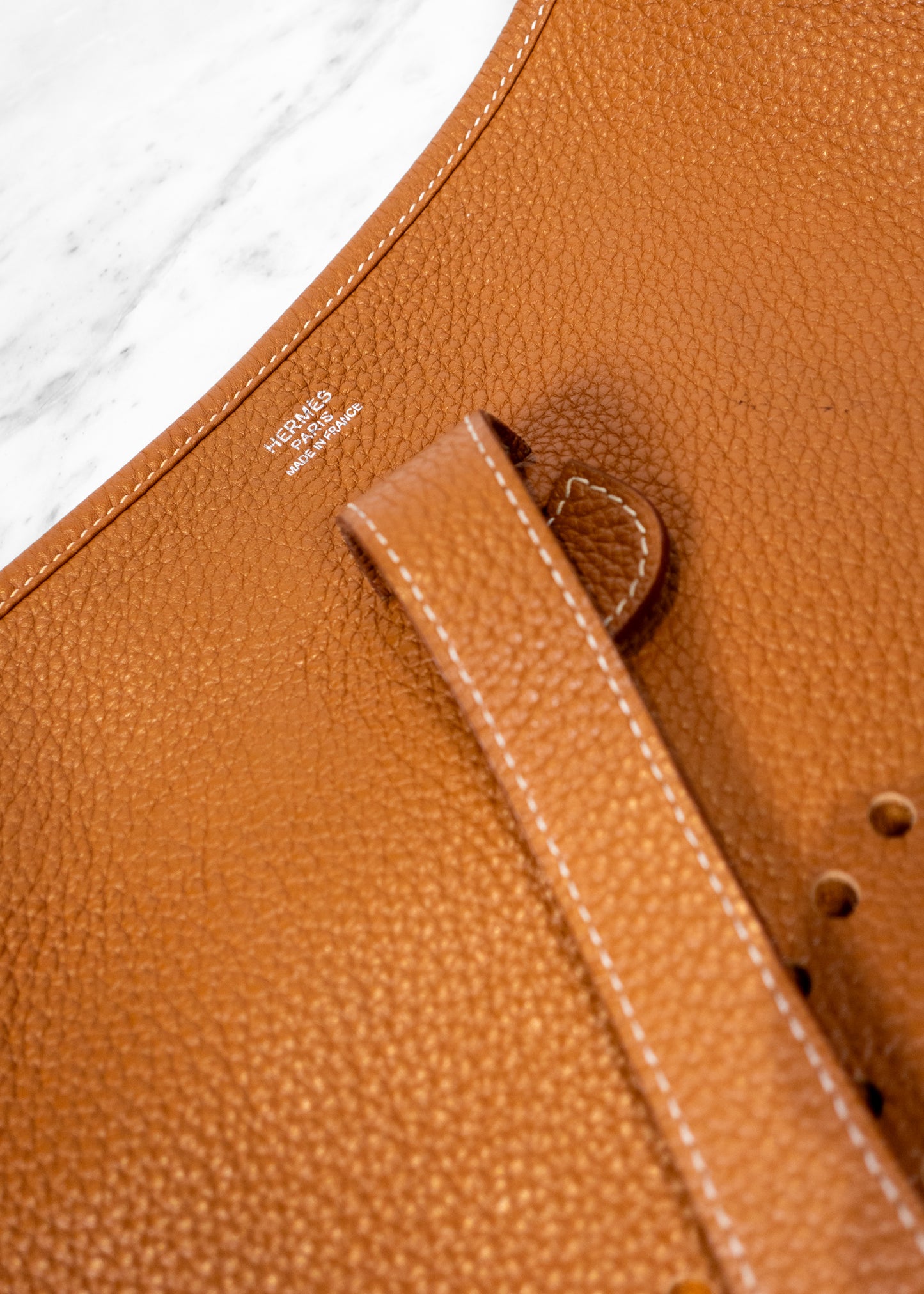 Hermès Vintage Clemence Evelyne Shoulder Bag