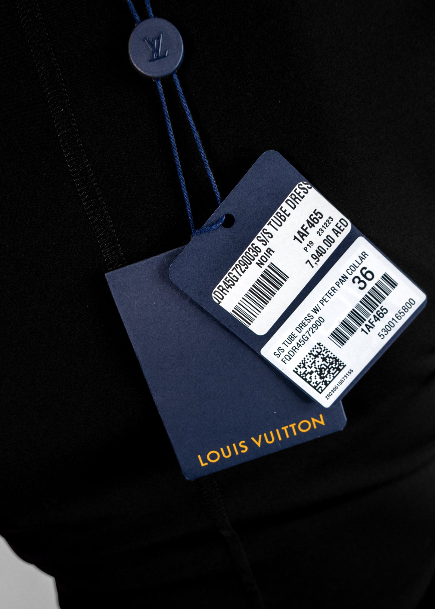 Louis Vuitton Technical Jersey Peter Pan Collar Dress