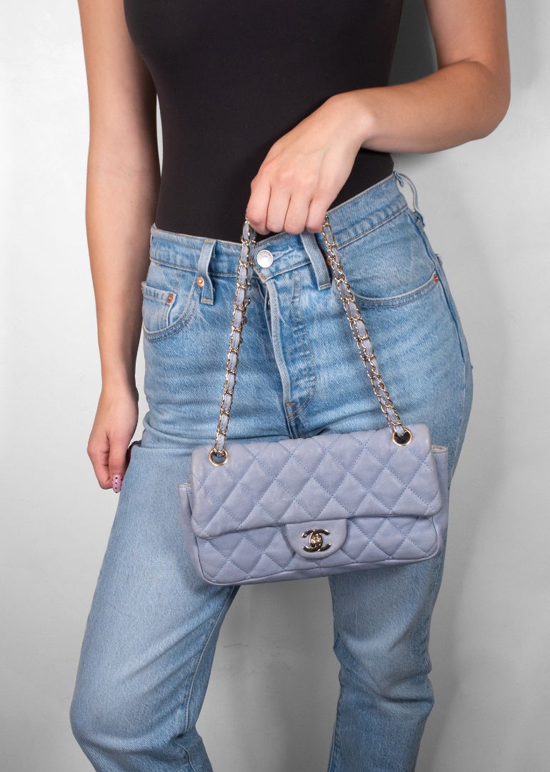 Chanel Light Blue Lambskin Flapbag