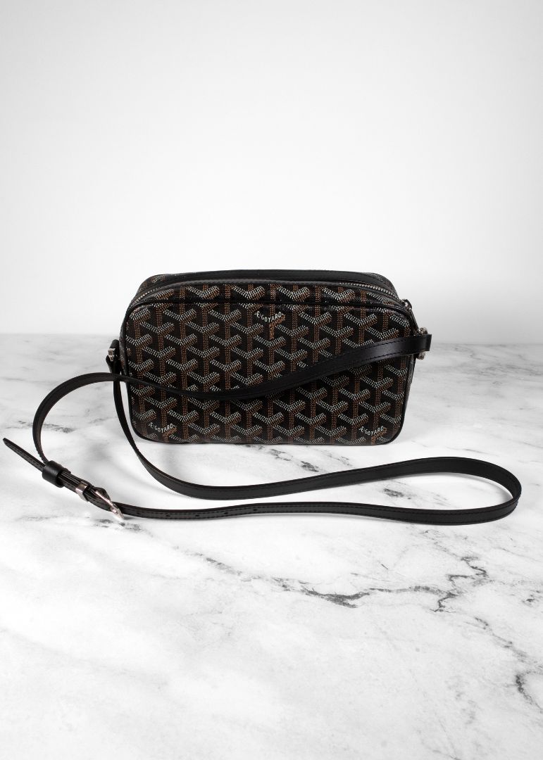 Goyard Black/Brown Goyardine Sac Capvert Bag