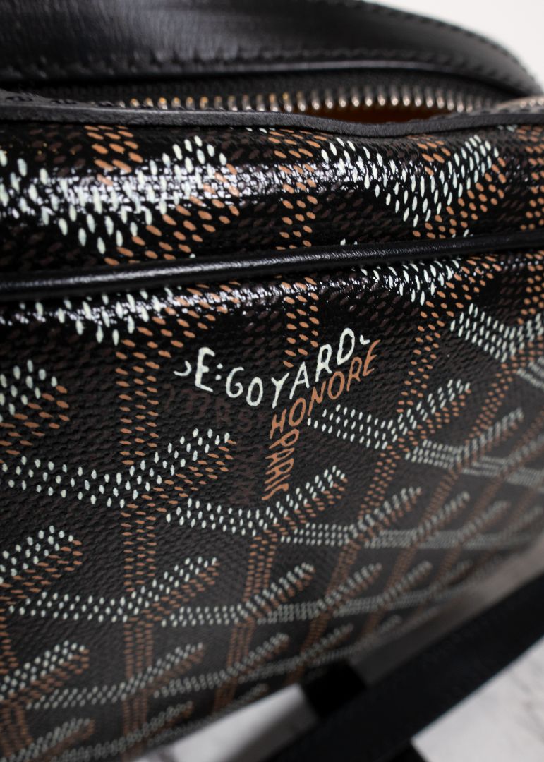 Goyard Black/Brown Goyardine Sac Capvert Bag