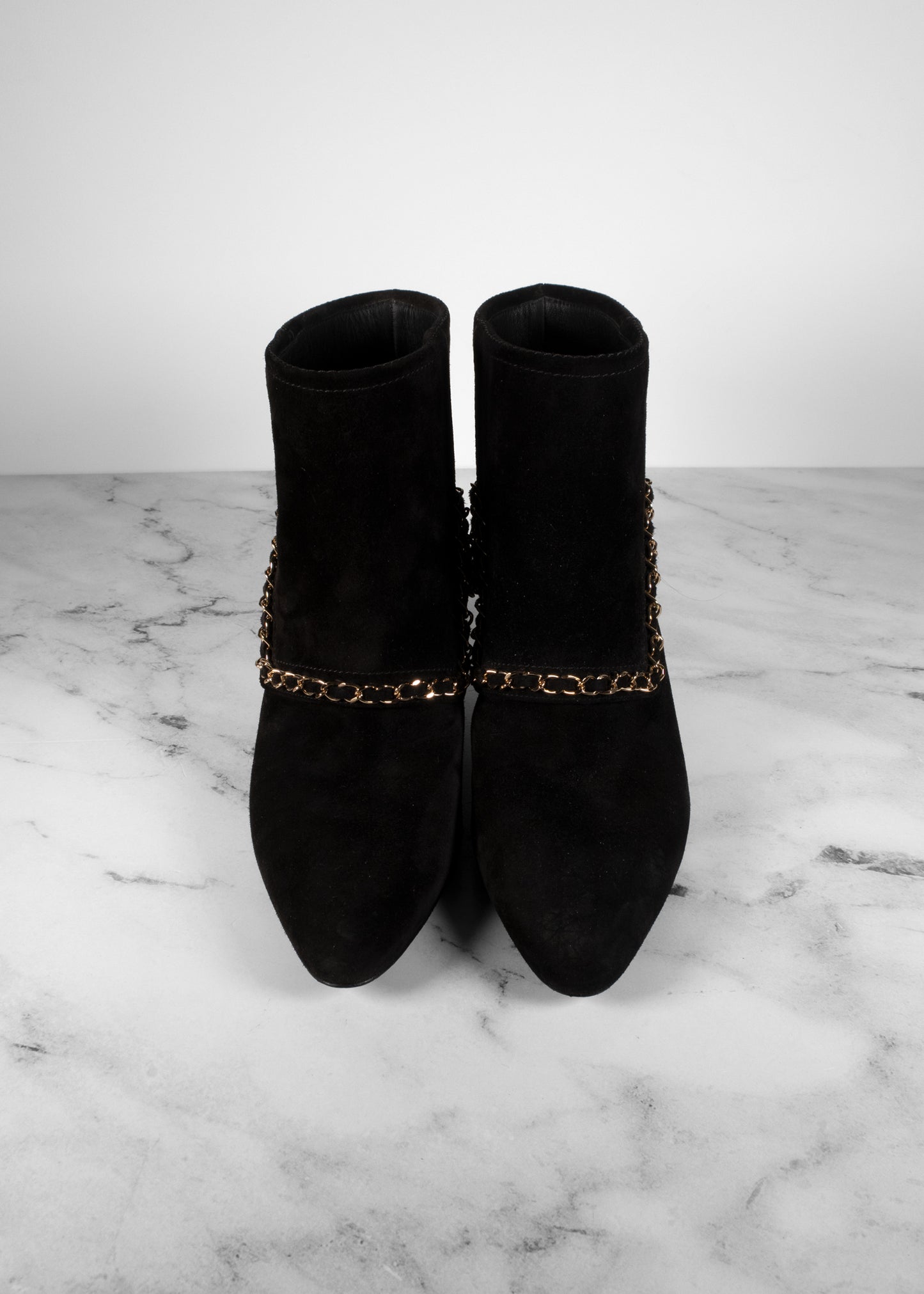 Chanel 2013 Interlocking CC Logo Moto Boots