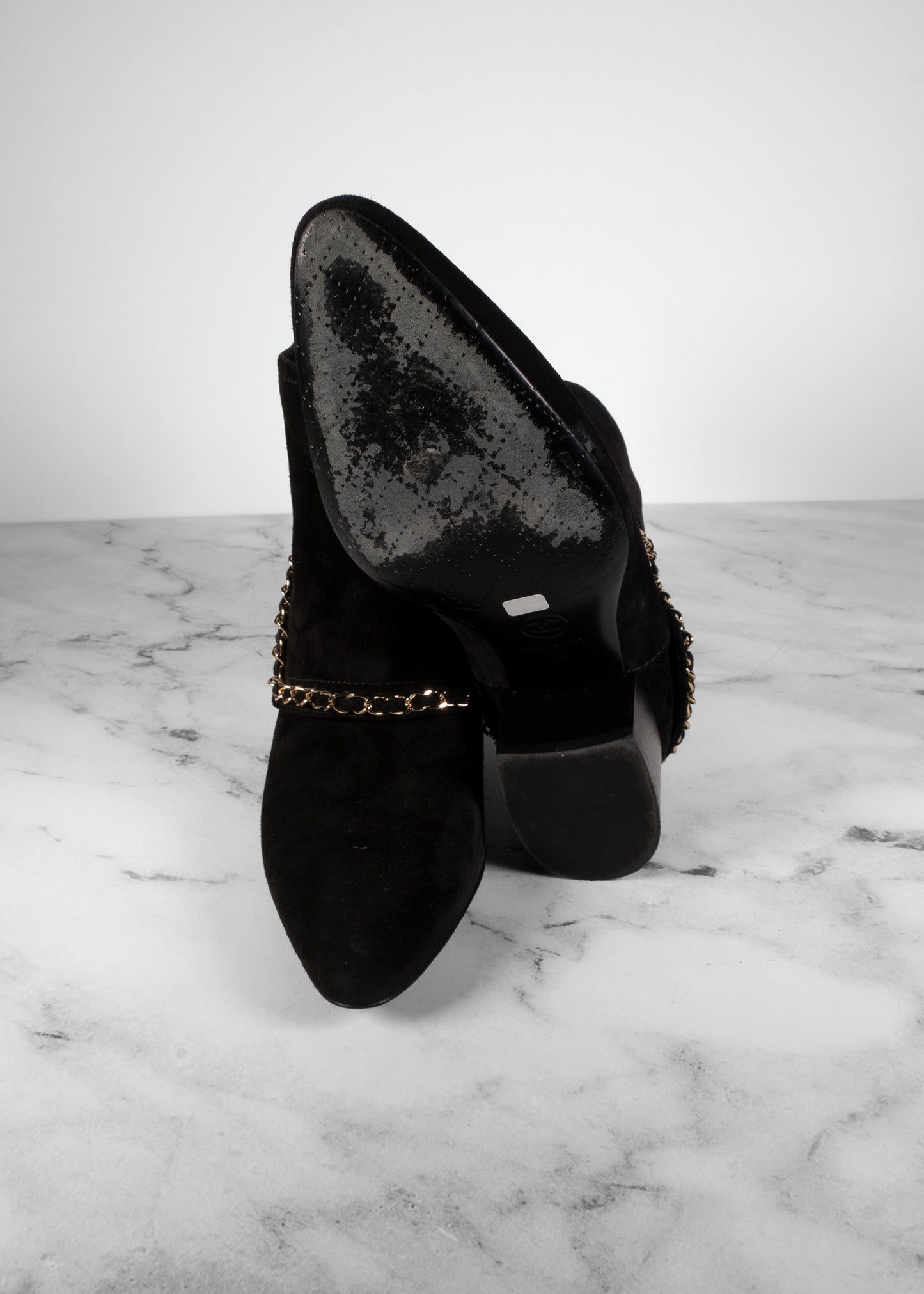 Chanel 2013 Interlocking CC Logo Moto Boots