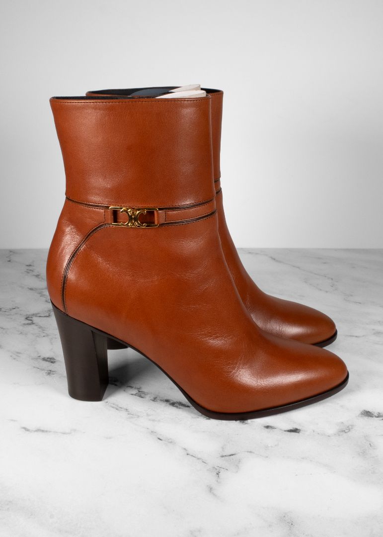 Celine Tan Ankle Boots