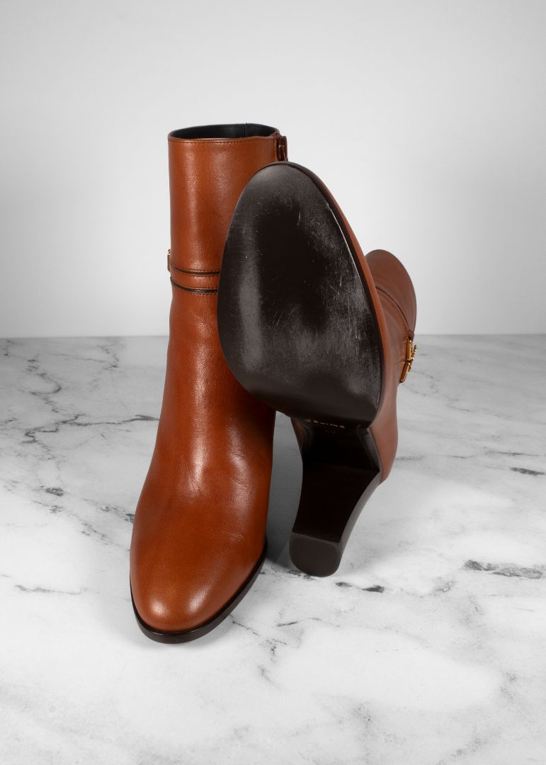 Celine Tan Ankle Boots