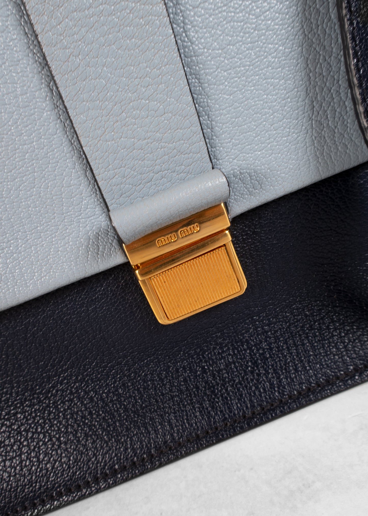 Miu Miu Goatskin Bandoliera Madras Bi-Color Shoulder Bag