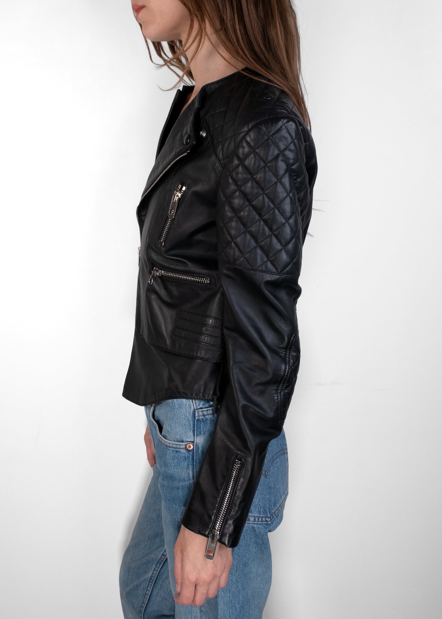 Celine Leather Biker Jacket