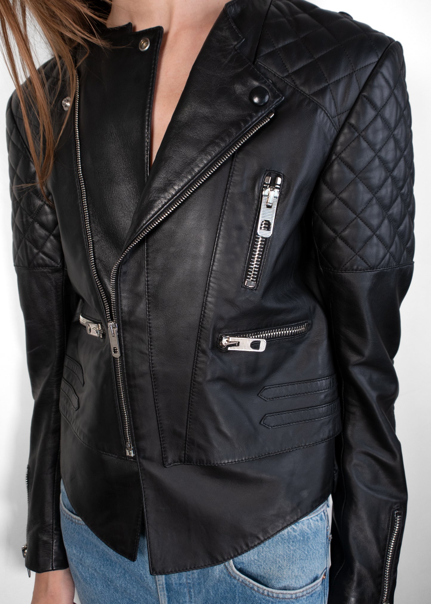 Celine Leather Biker Jacket