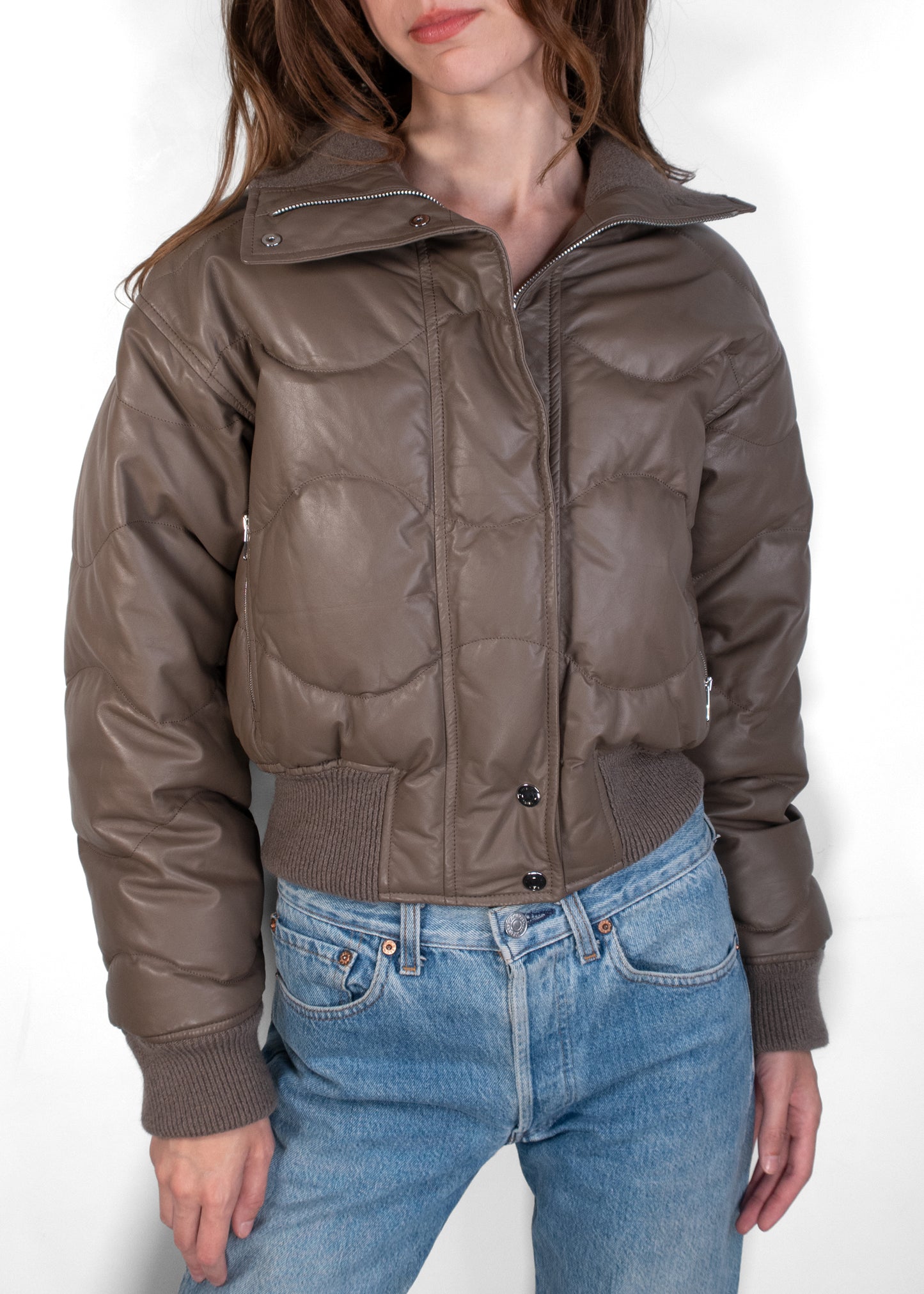 Hermès Leather Down Jacket