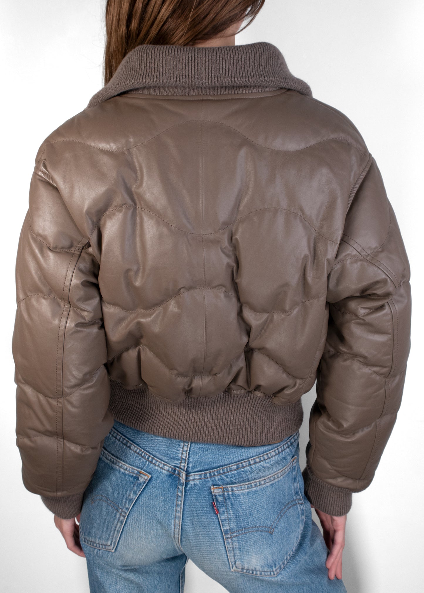 Hermès Leather Down Jacket