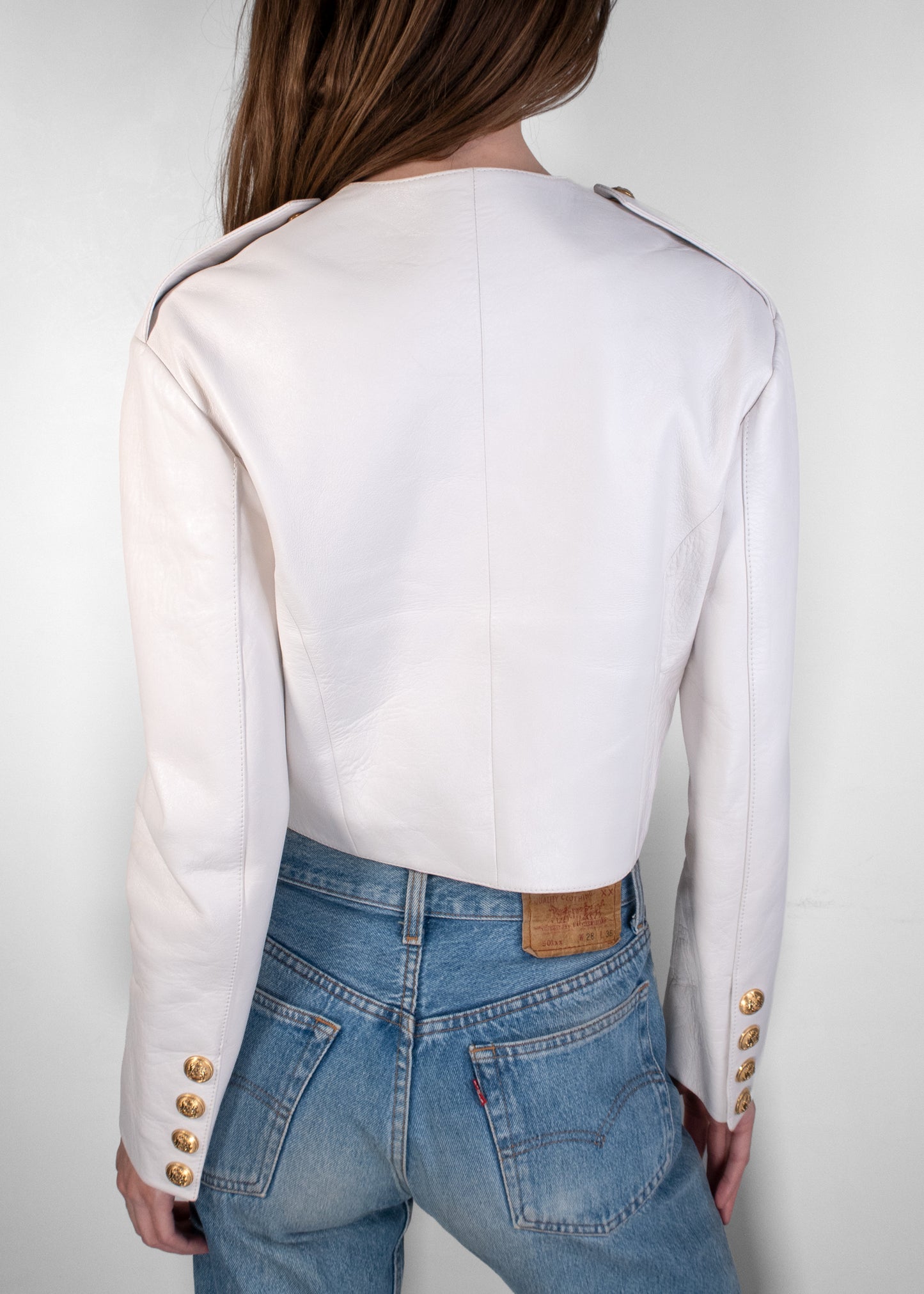 Celine Double-Breasted Leather Jacket