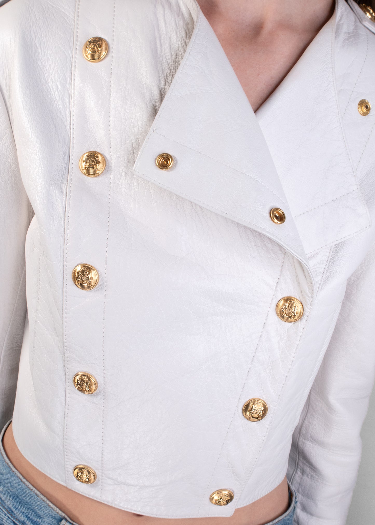 Celine Double-Breasted Leather Jacket