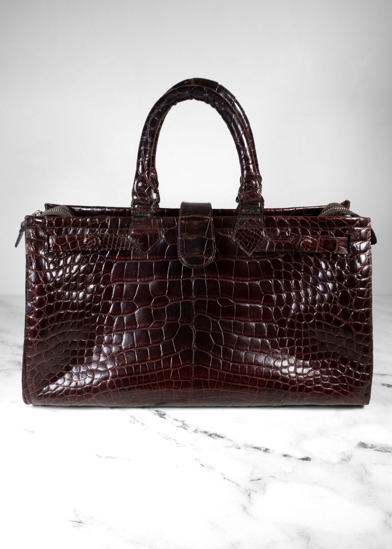 Rochs Vintage Brown Croc Bag
