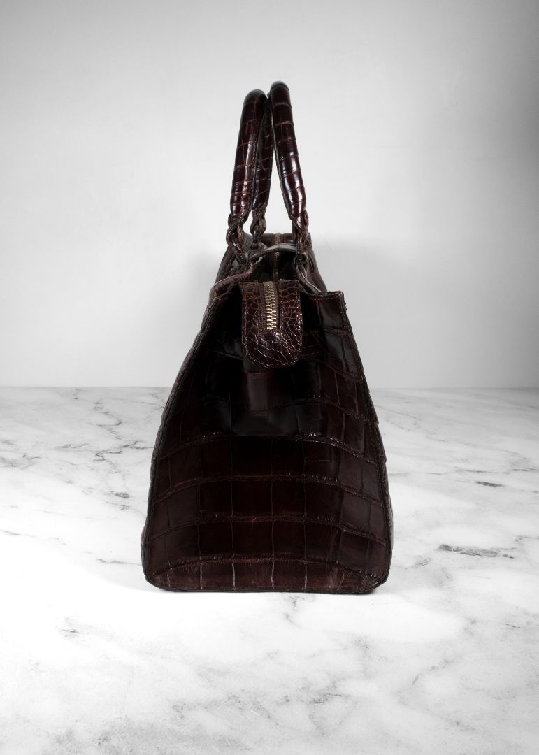 Rochs Vintage Brown Croc Bag