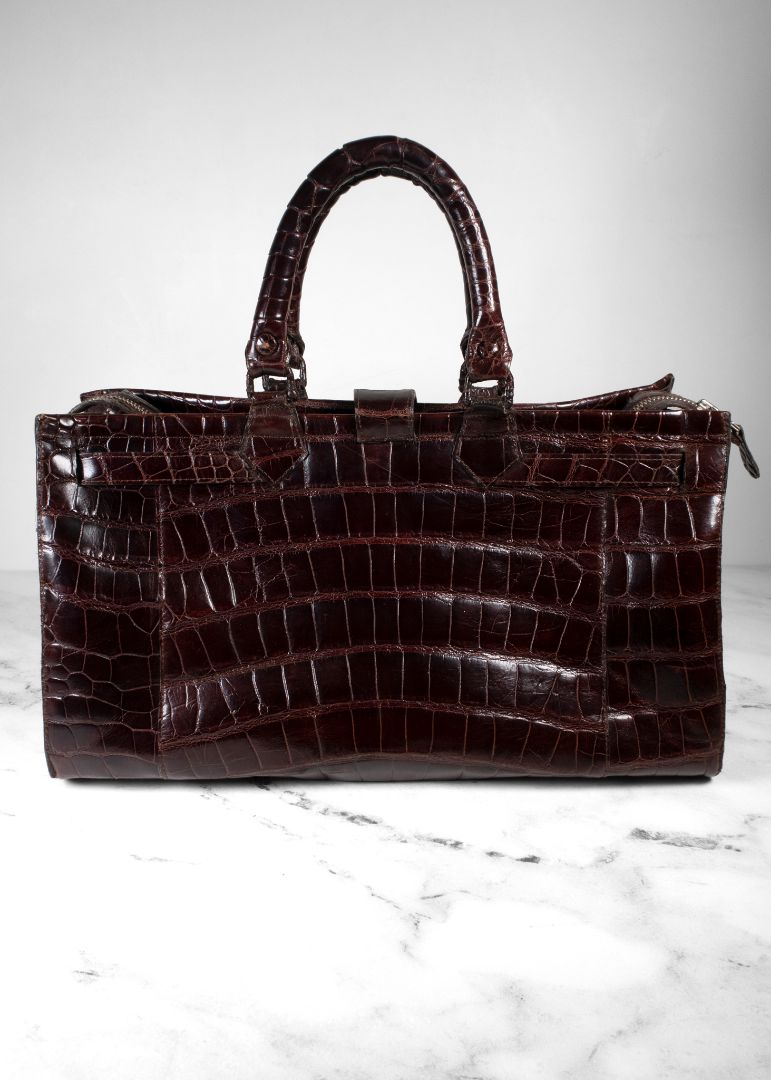 Rochs Vintage Brown Croc Bag