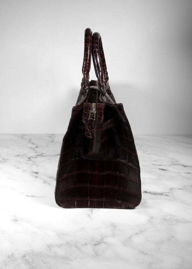 Rochs Vintage Brown Croc Bag
