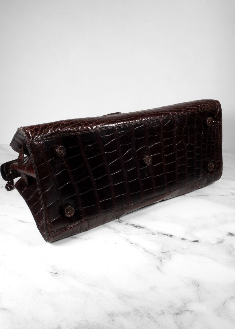 Rochs Vintage Brown Croc Bag