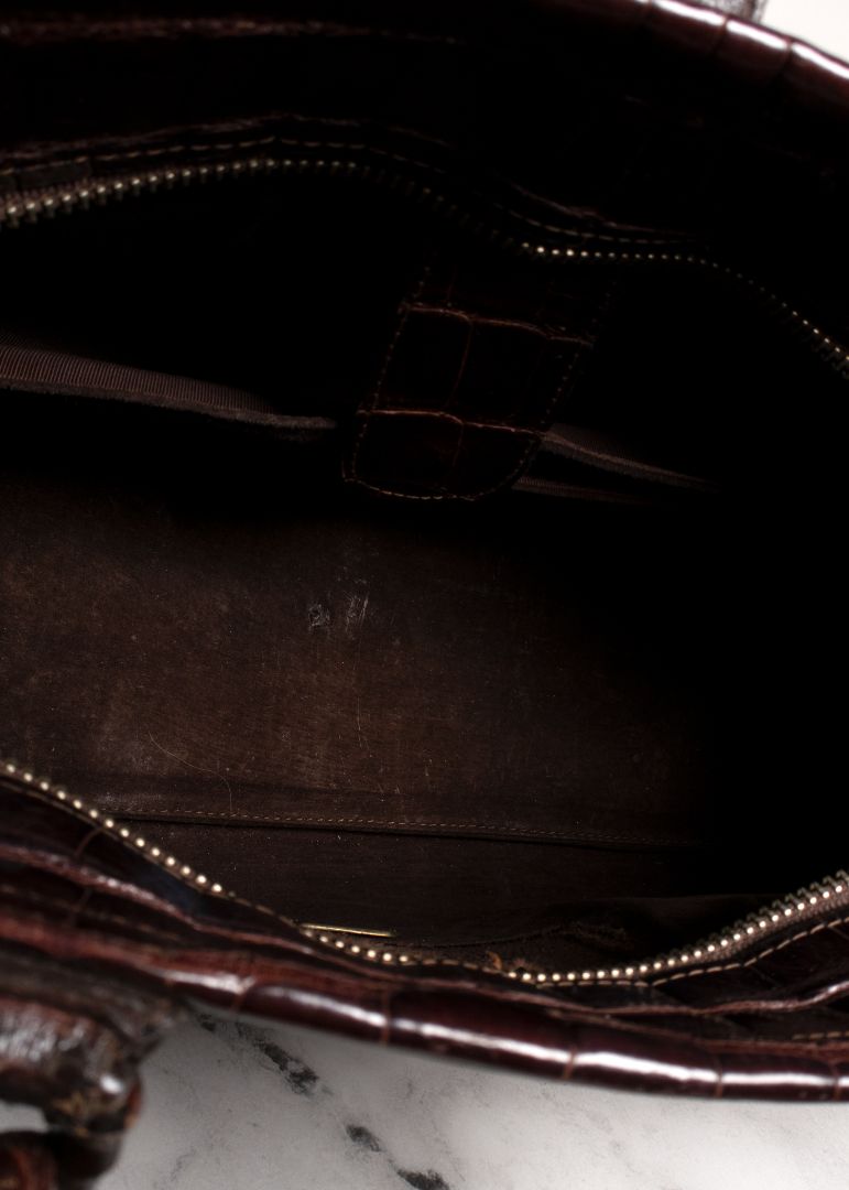 Rochs Vintage Brown Croc Bag