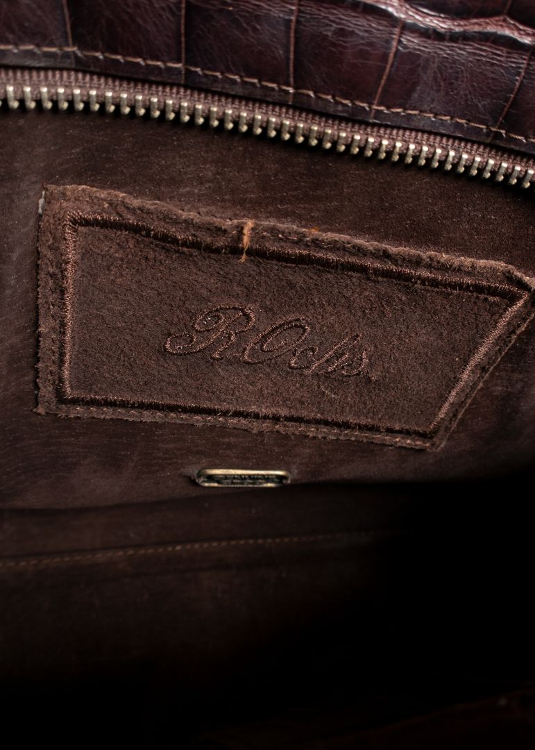 Rochs Vintage Brown Croc Bag