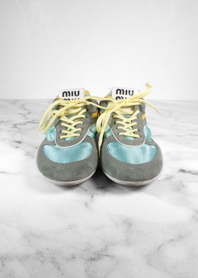 Miu Miu Colorblock Nylon Tech Runner Sneakers
