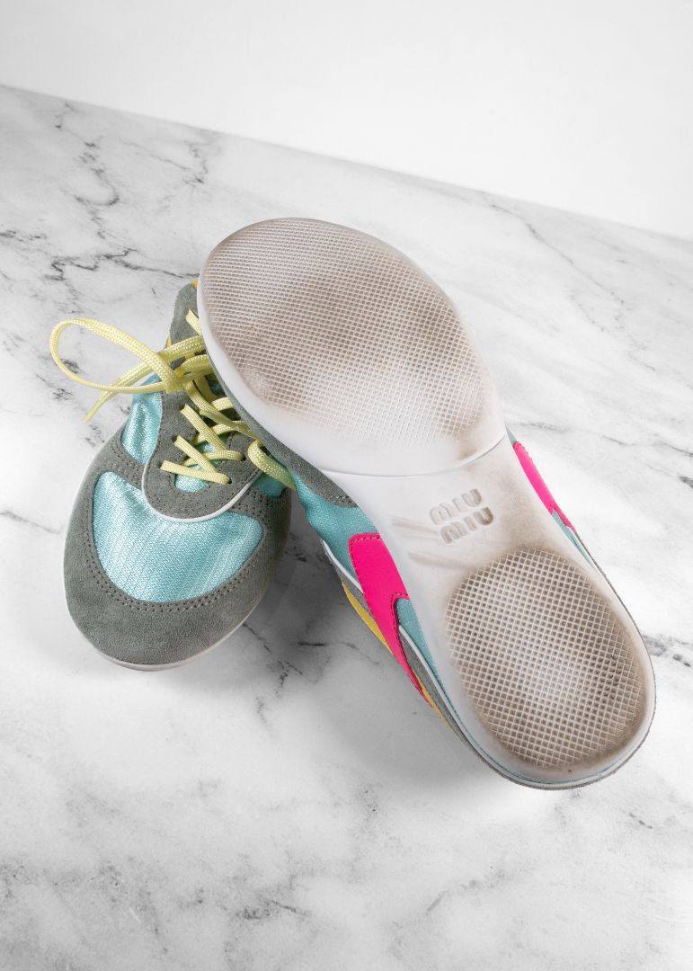 Miu Miu Colorblock Nylon Tech Runner Sneakers