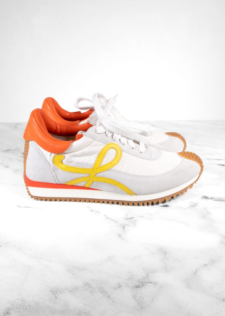 Loewe White, Yellow And Orange Sneakers