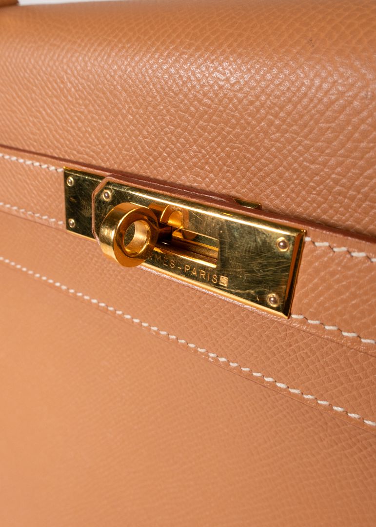 Hermes Tan Kelly 28 Souple