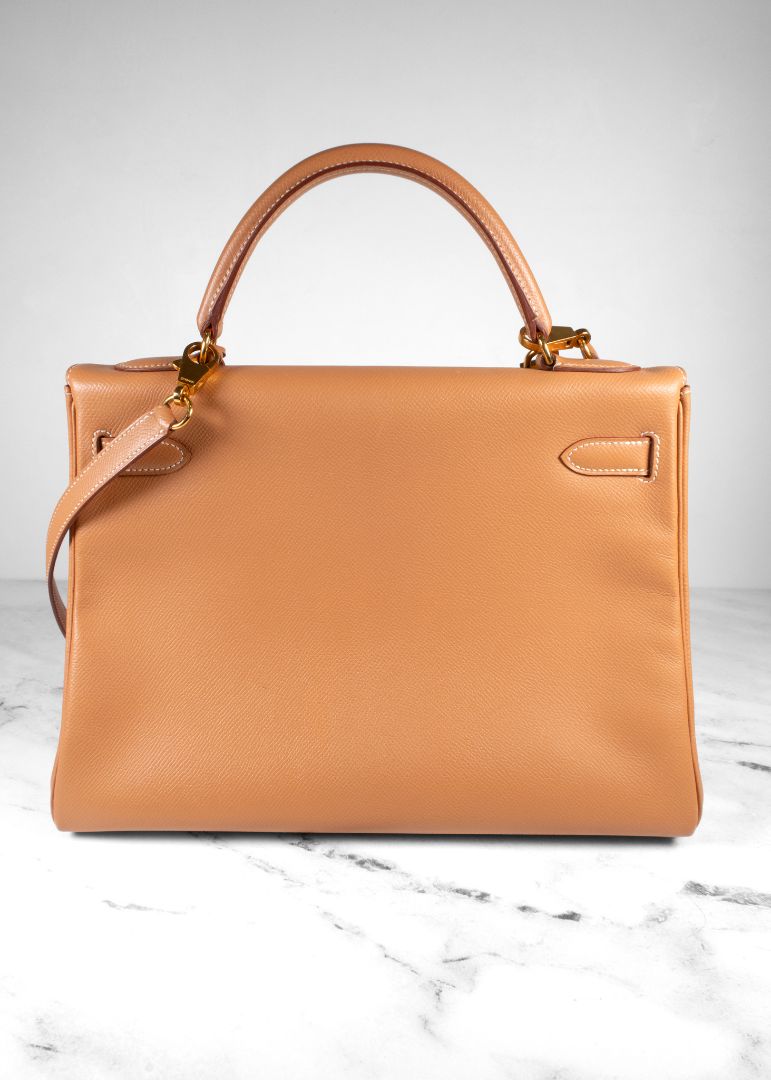 Hermes Tan Kelly 28 Souple