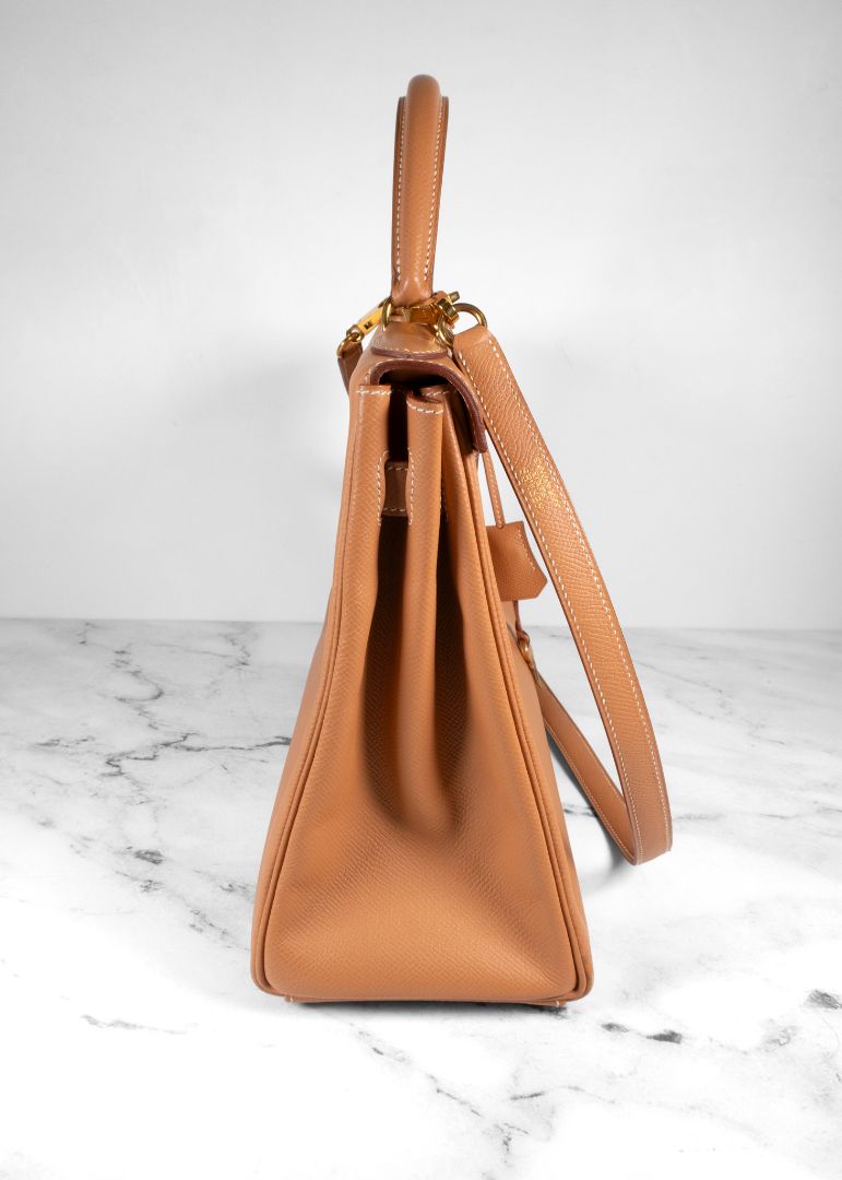Hermes Tan Kelly 28 Souple