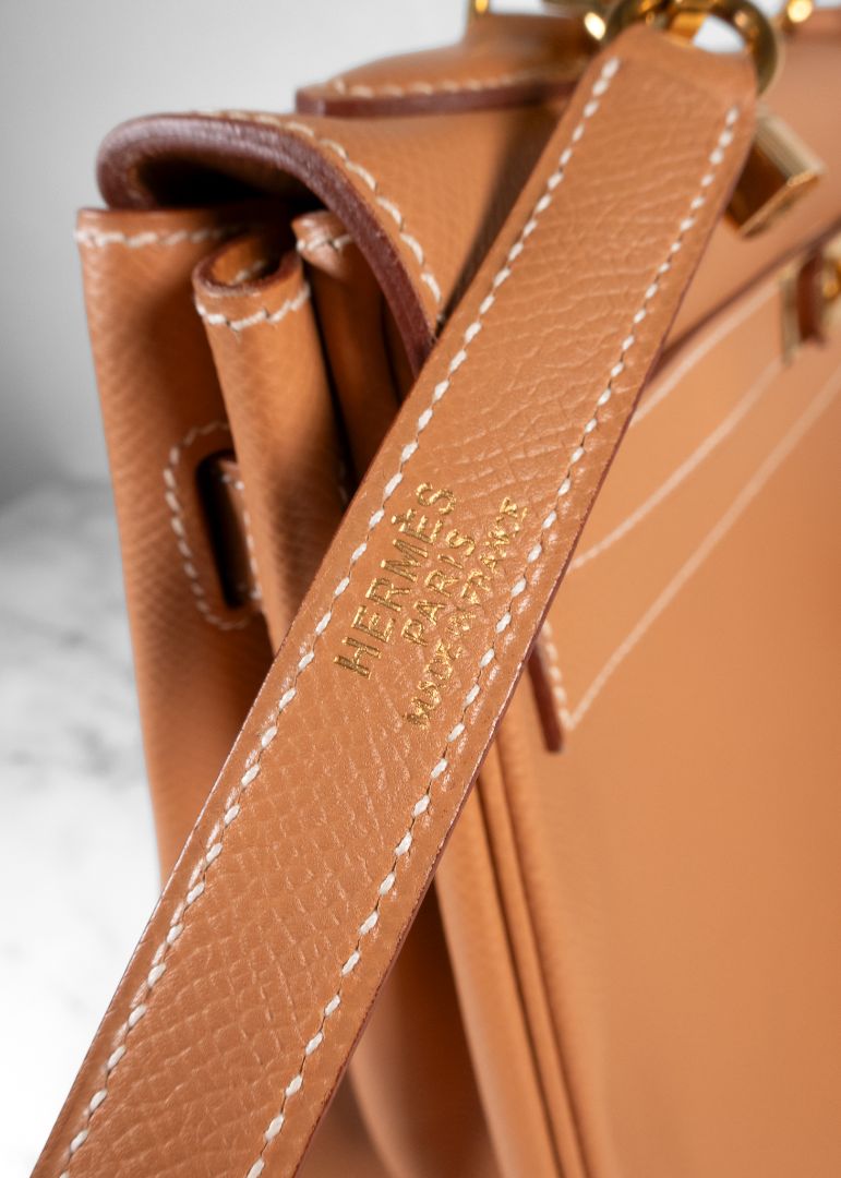 Hermes Tan Kelly 28 Souple