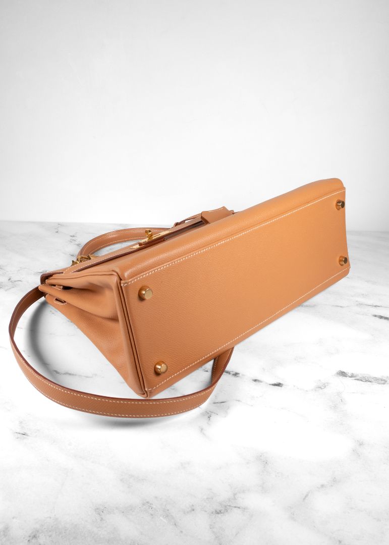 Hermes Tan Kelly 28 Souple