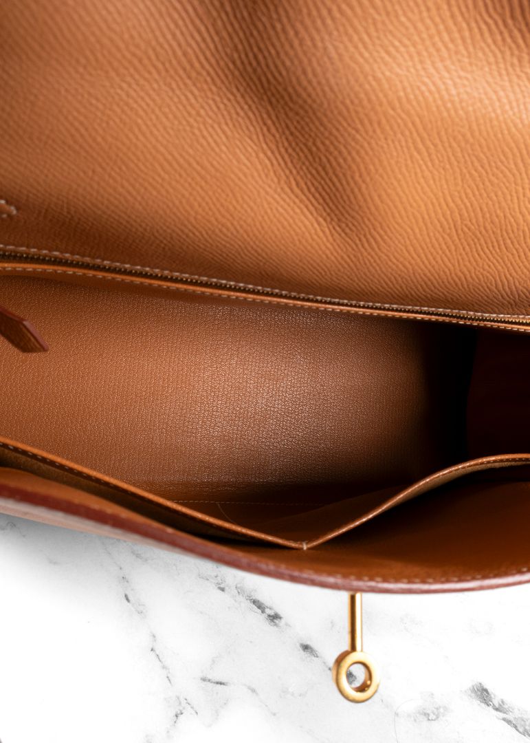 Hermes Tan Kelly 28 Souple