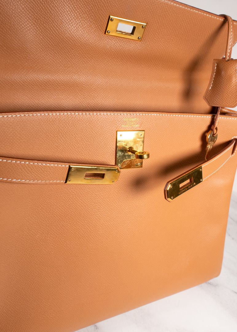 Hermes Tan Kelly 28 Souple