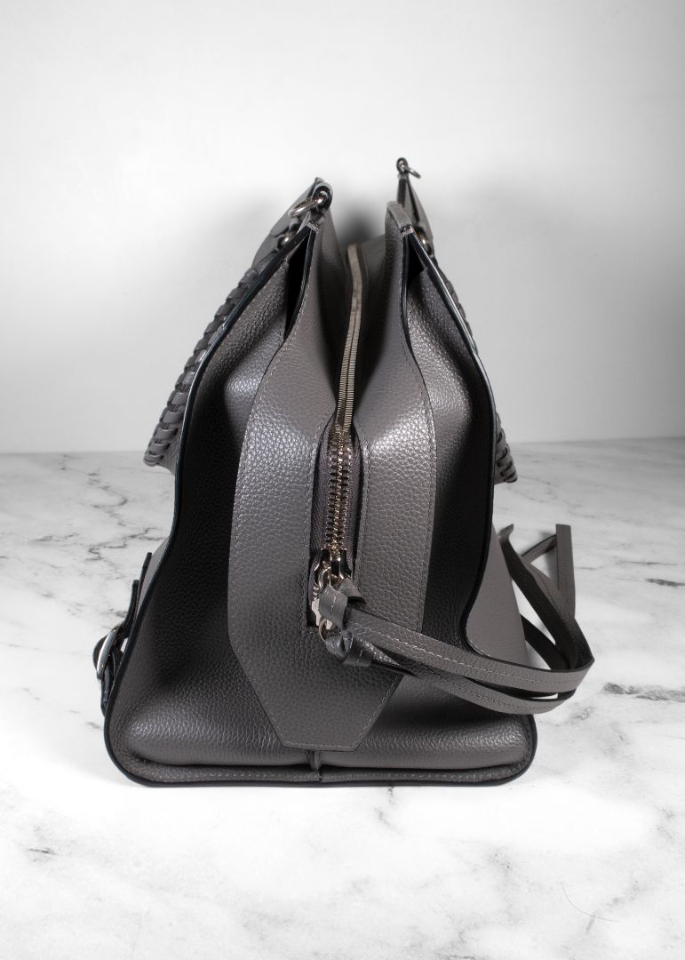 Balenciaga Grey Leather Medium Neo Classic City Satchel