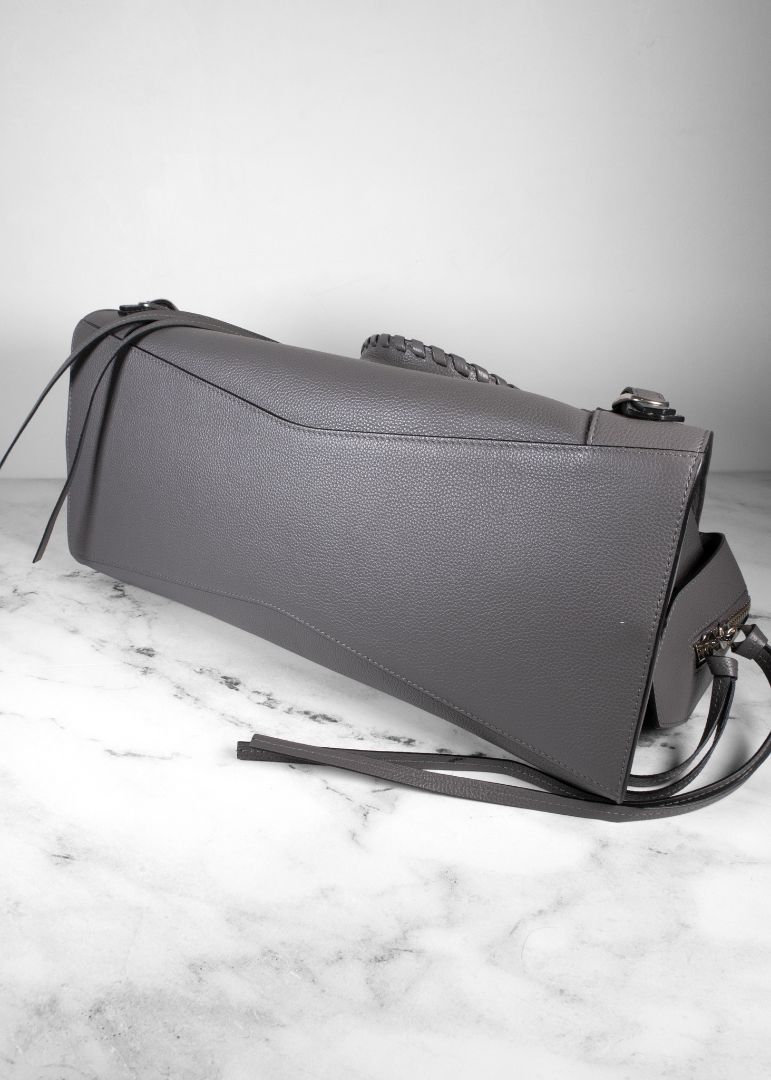 Balenciaga Grey Leather Medium Neo Classic City Satchel