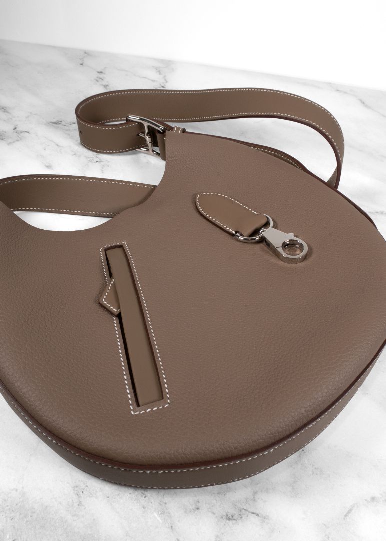 Hermes Etoupe Arcon Slim Bag Full Set