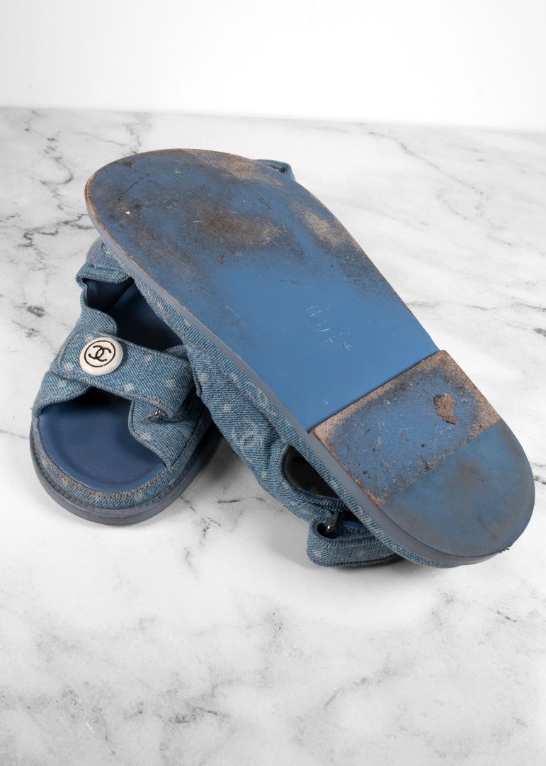 Chanel Denim Dad Sandals