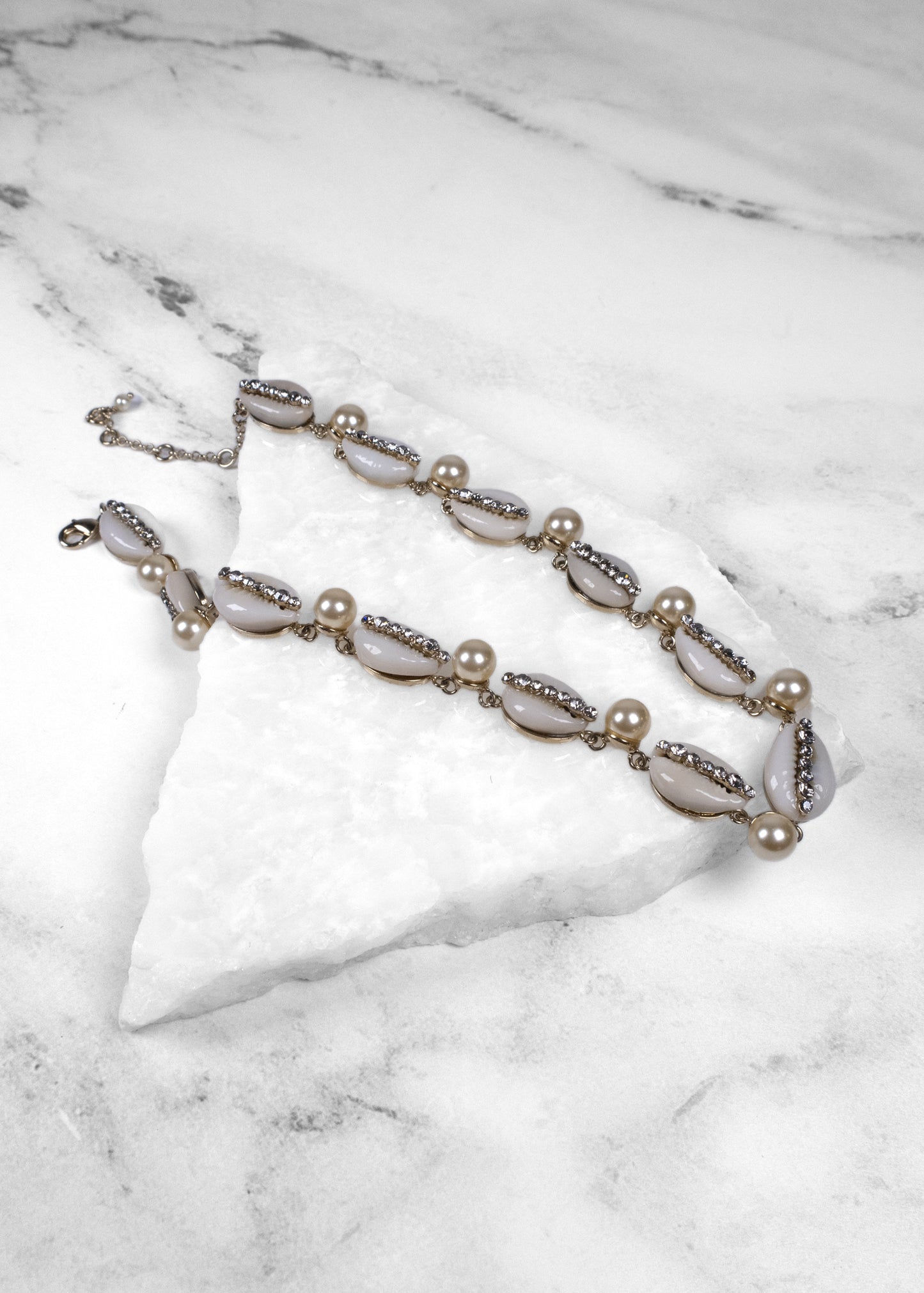 Etro Shell and Crystal Choker Necklace
