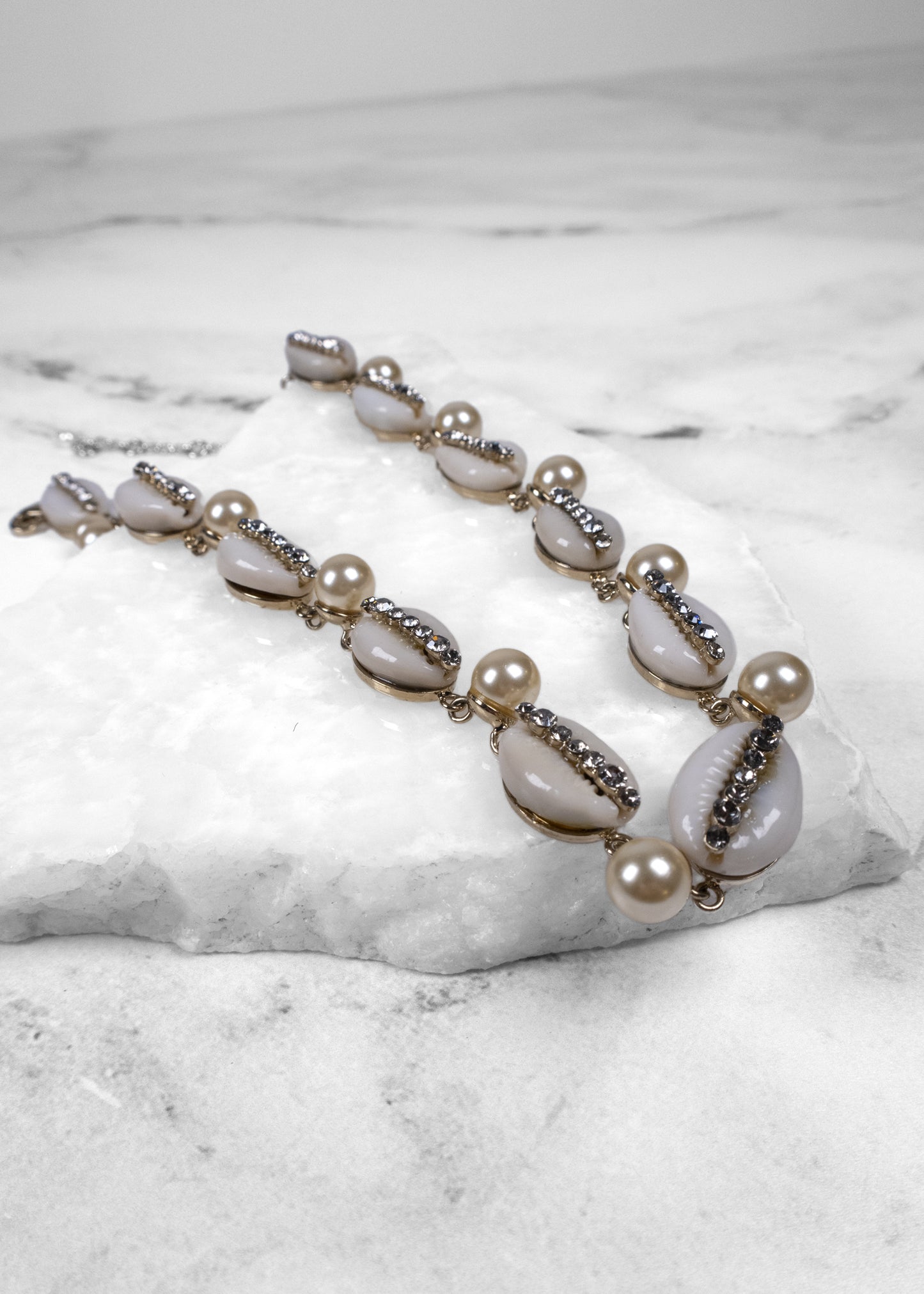 Etro Shell and Crystal Choker Necklace