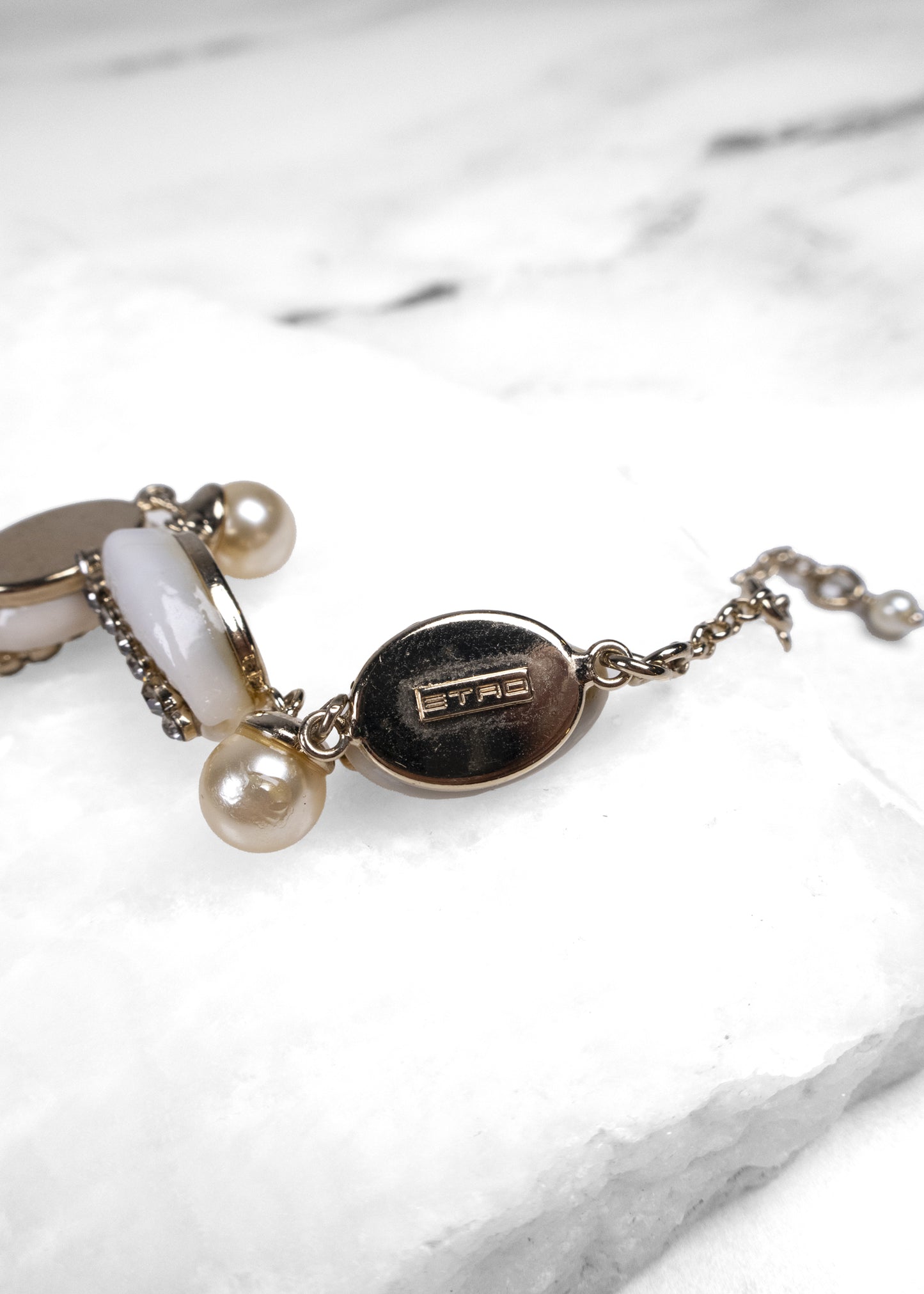 Etro Shell and Crystal Choker Necklace