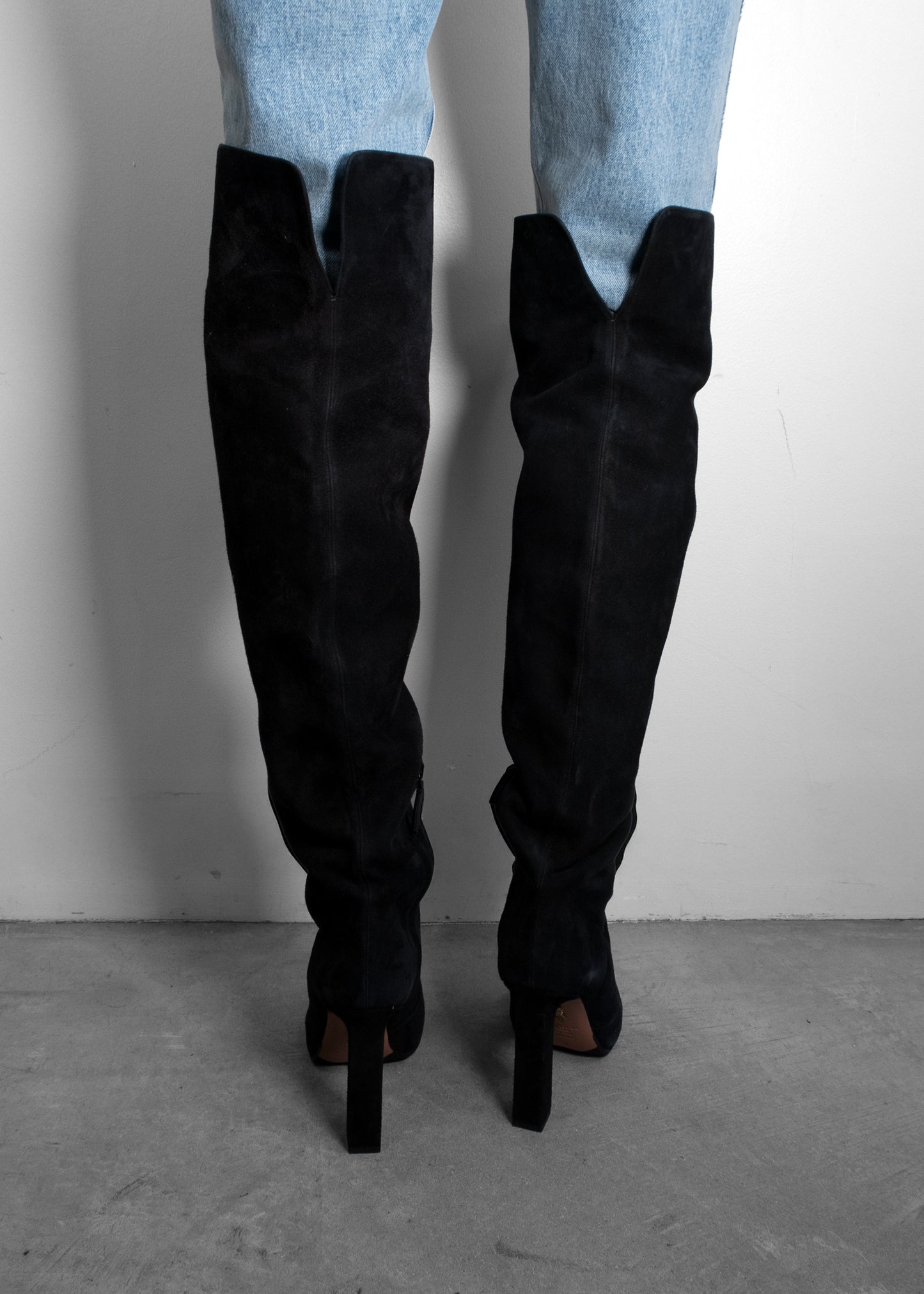 Aquazzura Black Knee High Boots