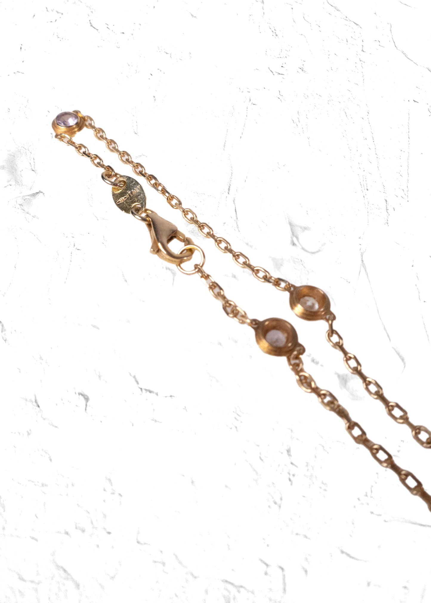 Cartier 18K rose gold and Pink Sapphire and Diamond necklace